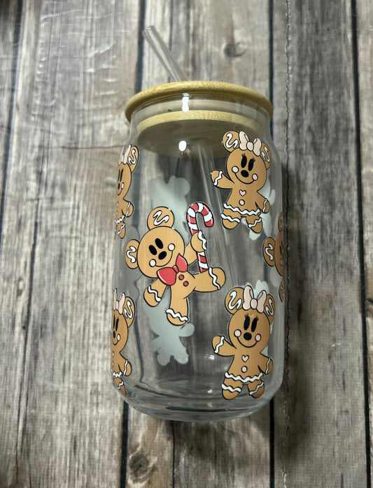 Ginger Mouse glass tumbler