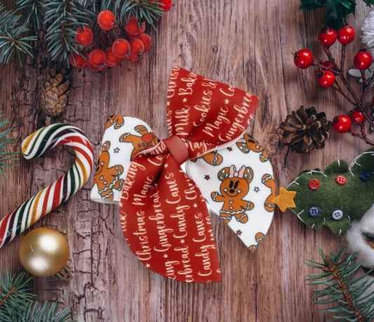 Ginger mouse Hair Bow w/ alligator clip