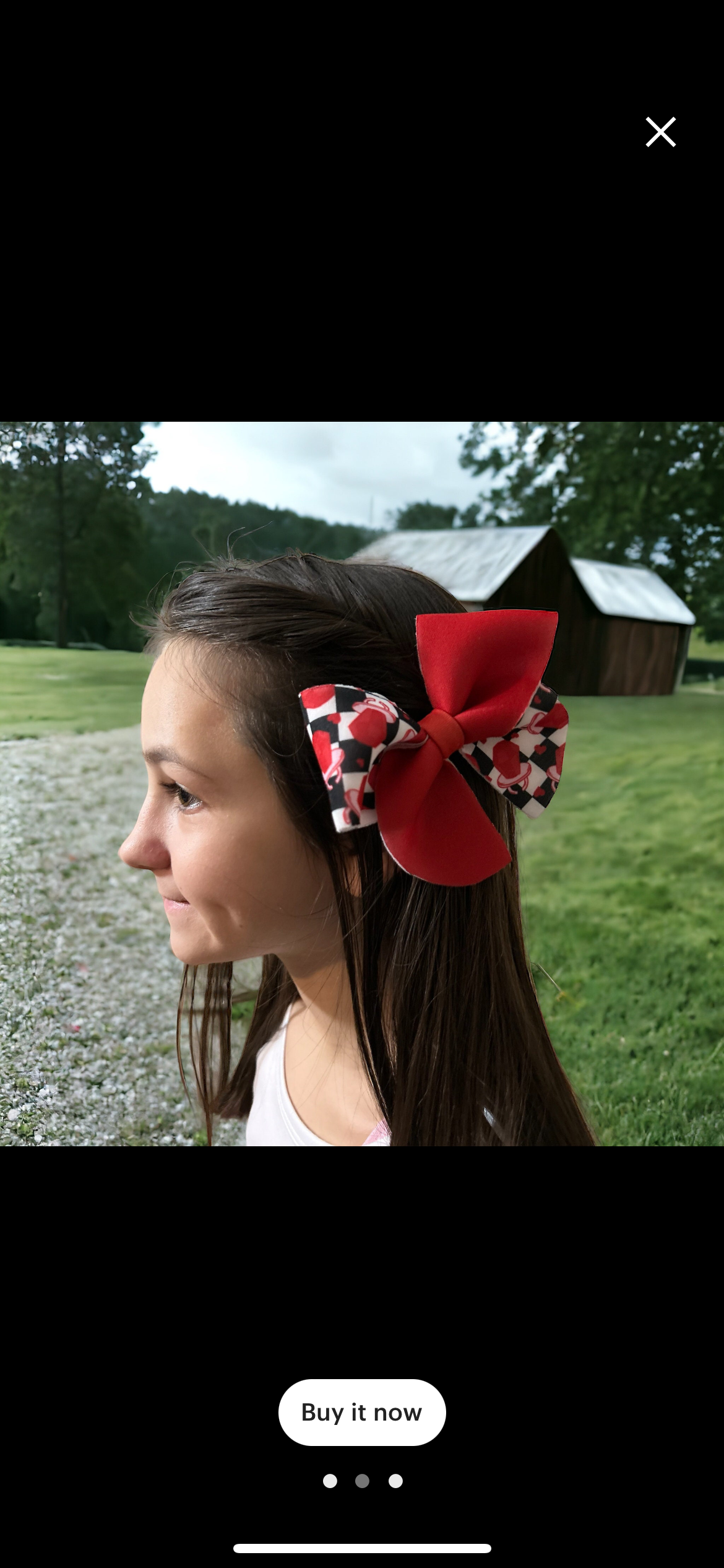 Ring Pop Hair Bow w/ alligator clip.